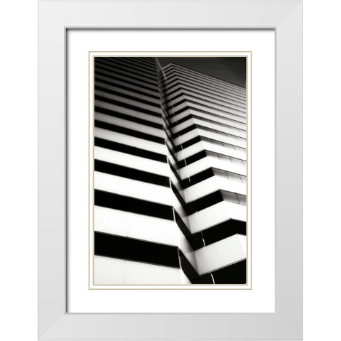 Geometric II White Modern Wood Framed Art Print with Double Matting by Hausenflock, Alan