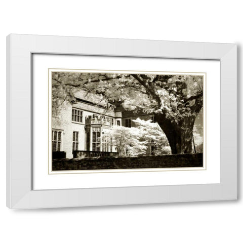 Tudor Mansion I White Modern Wood Framed Art Print with Double Matting by Hausenflock, Alan
