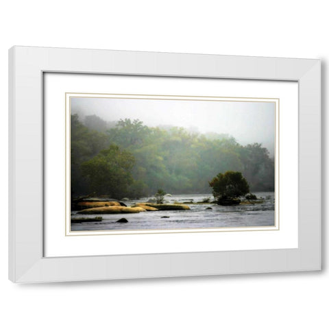 Early Morning River White Modern Wood Framed Art Print with Double Matting by Hausenflock, Alan