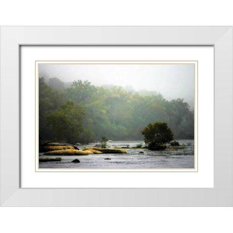 Early Morning River White Modern Wood Framed Art Print with Double Matting by Hausenflock, Alan