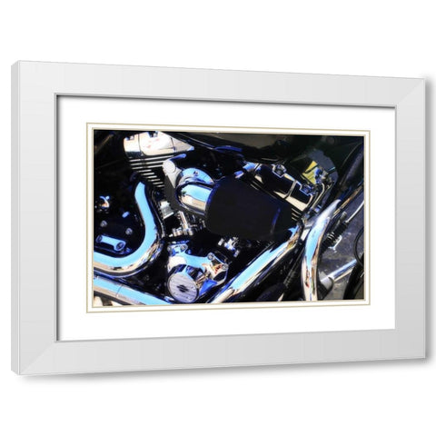 Black Beauty II White Modern Wood Framed Art Print with Double Matting by Hausenflock, Alan