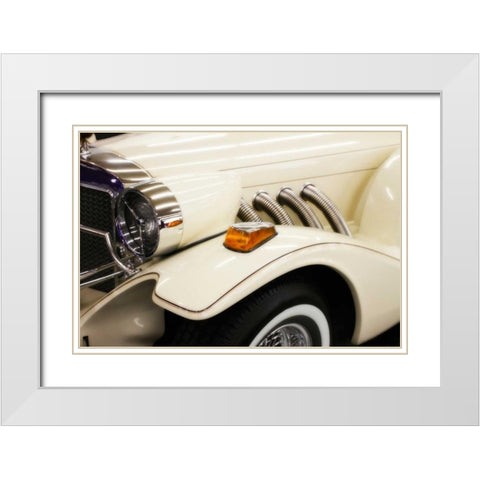 Duesy I White Modern Wood Framed Art Print with Double Matting by Hausenflock, Alan