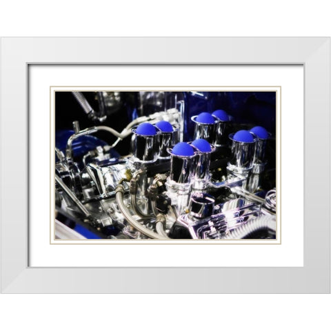 Injected Power White Modern Wood Framed Art Print with Double Matting by Hausenflock, Alan
