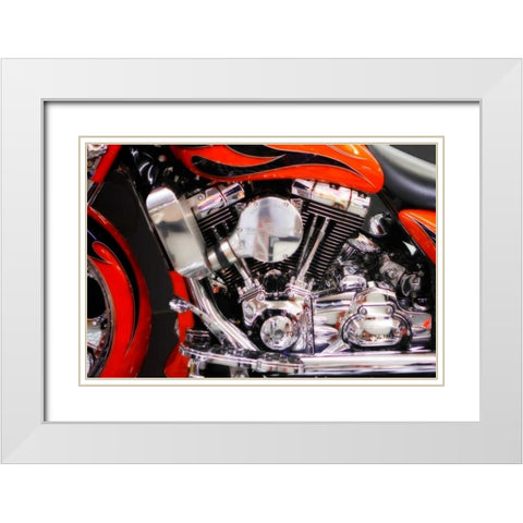 Twin Power I White Modern Wood Framed Art Print with Double Matting by Hausenflock, Alan