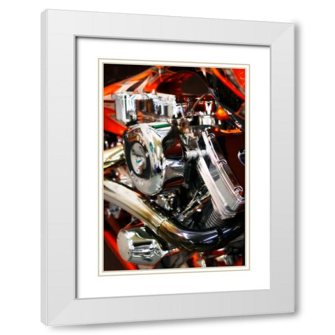 Custom Chopper I White Modern Wood Framed Art Print with Double Matting by Hausenflock, Alan