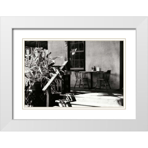 Old Town Cafe I White Modern Wood Framed Art Print with Double Matting by Hausenflock, Alan