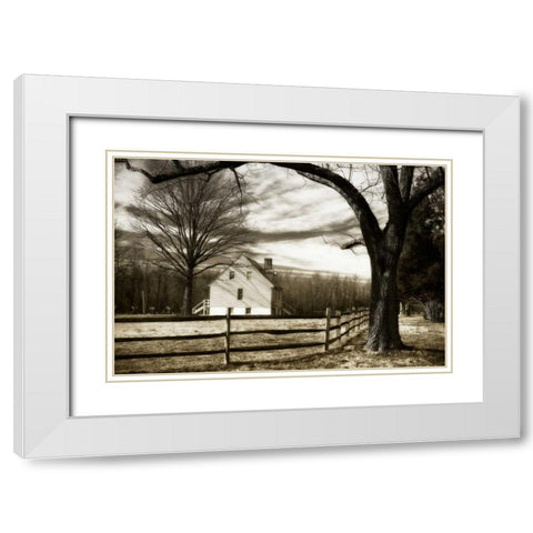 Gaines Mill II White Modern Wood Framed Art Print with Double Matting by Hausenflock, Alan