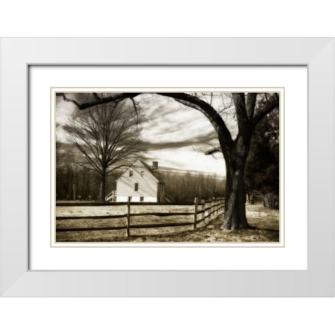 Gaines Mill II White Modern Wood Framed Art Print with Double Matting by Hausenflock, Alan