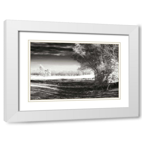 Dry Creek II White Modern Wood Framed Art Print with Double Matting by Hausenflock, Alan