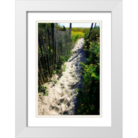 To the Beach I White Modern Wood Framed Art Print with Double Matting by Hausenflock, Alan