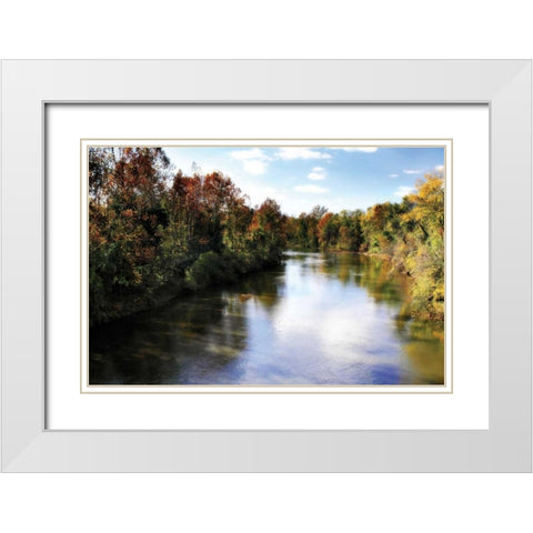 The Rivianna II White Modern Wood Framed Art Print with Double Matting by Hausenflock, Alan
