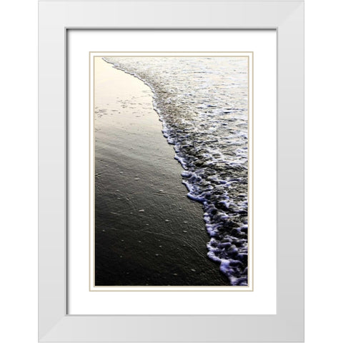 Caress the Sand II White Modern Wood Framed Art Print with Double Matting by Hausenflock, Alan