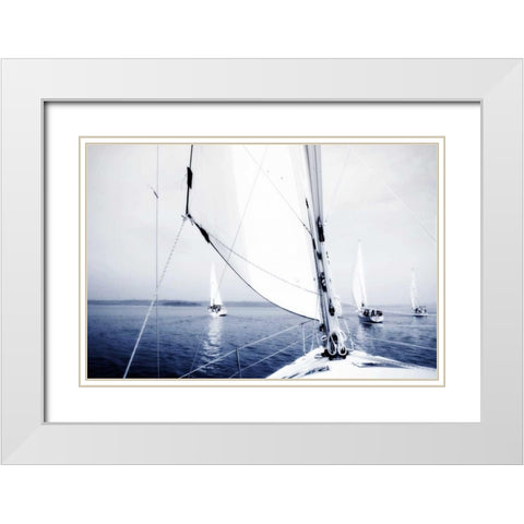 Quantico Fleet I White Modern Wood Framed Art Print with Double Matting by Hausenflock, Alan
