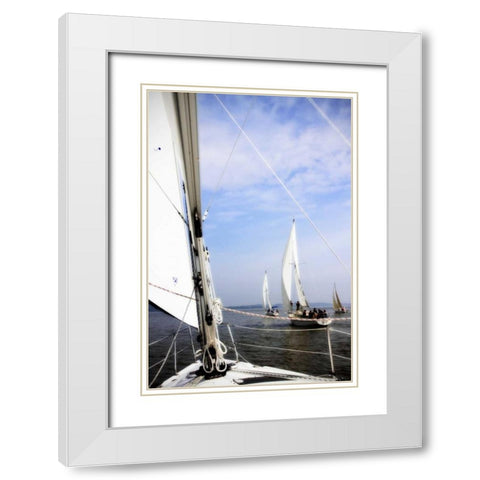 Quantico Fleet III White Modern Wood Framed Art Print with Double Matting by Hausenflock, Alan