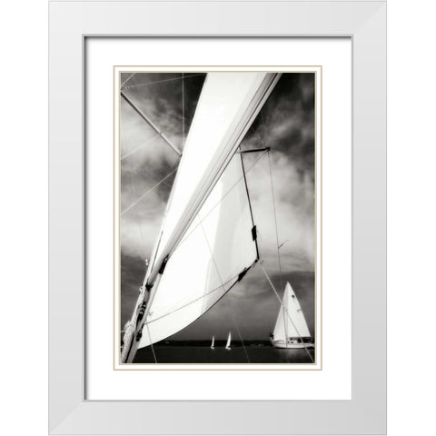 Close Hauled I White Modern Wood Framed Art Print with Double Matting by Hausenflock, Alan