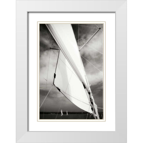 Close Hauled II White Modern Wood Framed Art Print with Double Matting by Hausenflock, Alan