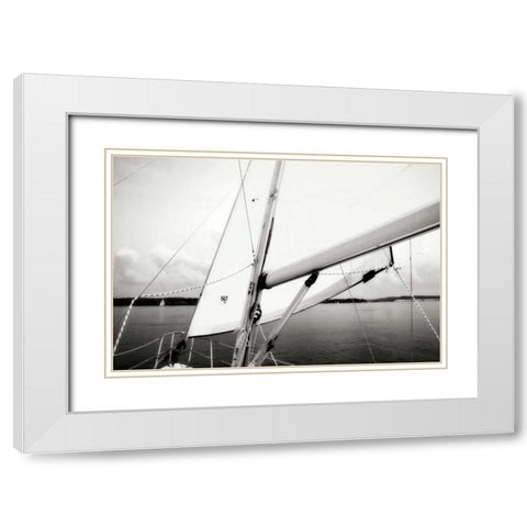 Close Hauled III White Modern Wood Framed Art Print with Double Matting by Hausenflock, Alan