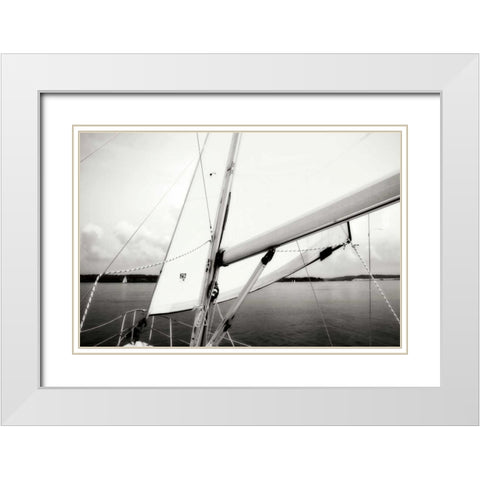 Close Hauled III White Modern Wood Framed Art Print with Double Matting by Hausenflock, Alan