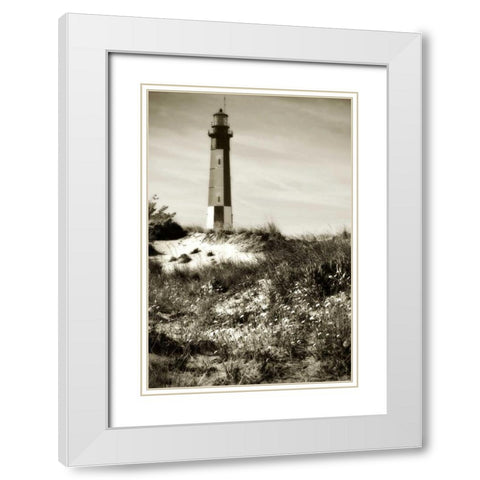 Cape Henry Light I White Modern Wood Framed Art Print with Double Matting by Hausenflock, Alan