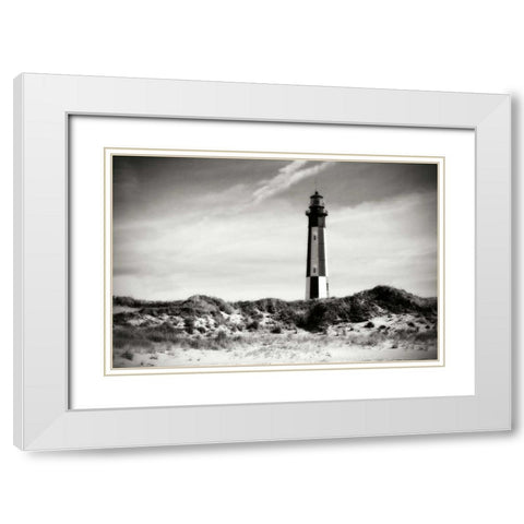 Cape Henry Light VI White Modern Wood Framed Art Print with Double Matting by Hausenflock, Alan