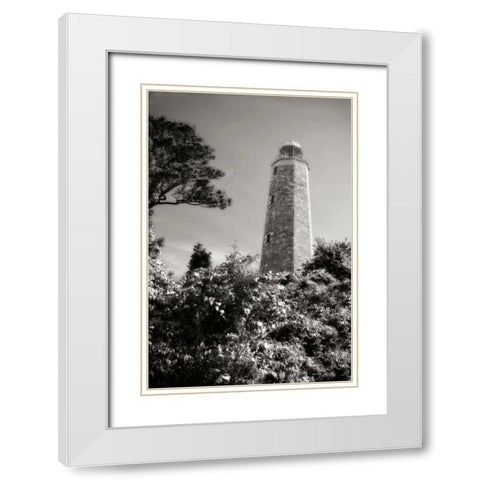 Old Cape Henry Light II White Modern Wood Framed Art Print with Double Matting by Hausenflock, Alan