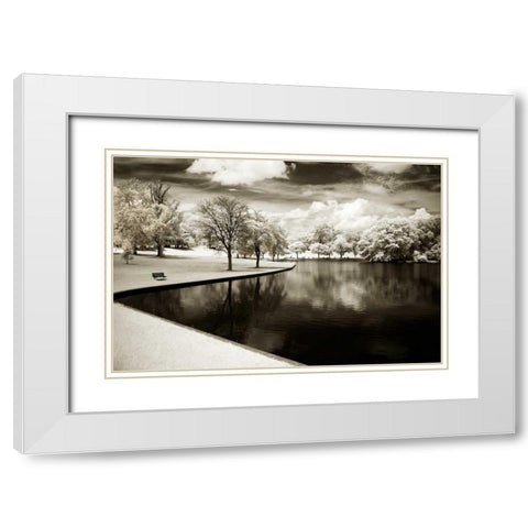 Bryan Park I White Modern Wood Framed Art Print with Double Matting by Hausenflock, Alan