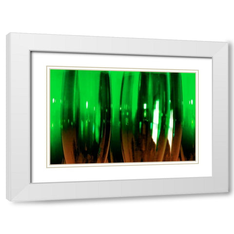 Wine Glasses I White Modern Wood Framed Art Print with Double Matting by Hausenflock, Alan