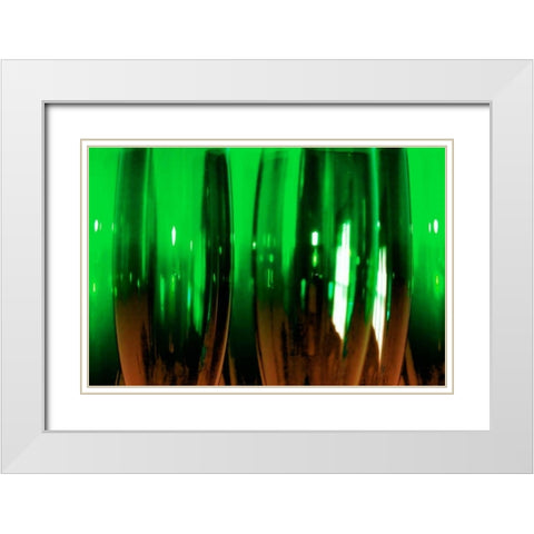 Wine Glasses I White Modern Wood Framed Art Print with Double Matting by Hausenflock, Alan