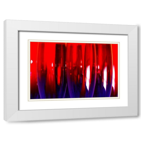 Wine Glasses IV White Modern Wood Framed Art Print with Double Matting by Hausenflock, Alan