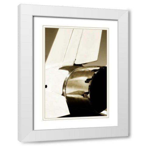 Tomcat I White Modern Wood Framed Art Print with Double Matting by Hausenflock, Alan