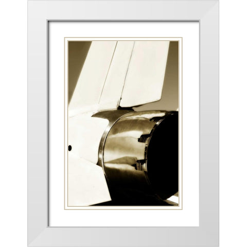 Tomcat I White Modern Wood Framed Art Print with Double Matting by Hausenflock, Alan