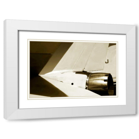 Tomcat II White Modern Wood Framed Art Print with Double Matting by Hausenflock, Alan