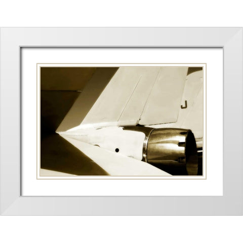 Tomcat II White Modern Wood Framed Art Print with Double Matting by Hausenflock, Alan