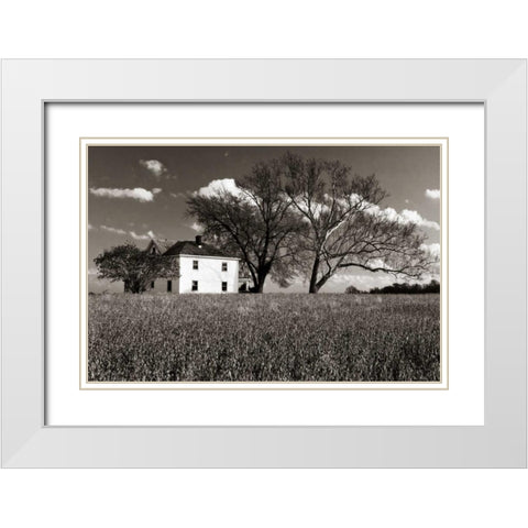 House on Malvern Hill White Modern Wood Framed Art Print with Double Matting by Hausenflock, Alan
