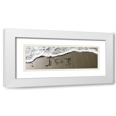 Joy White Modern Wood Framed Art Print with Double Matting by Hausenflock, Alan