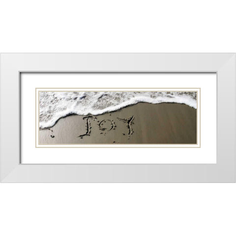 Joy White Modern Wood Framed Art Print with Double Matting by Hausenflock, Alan
