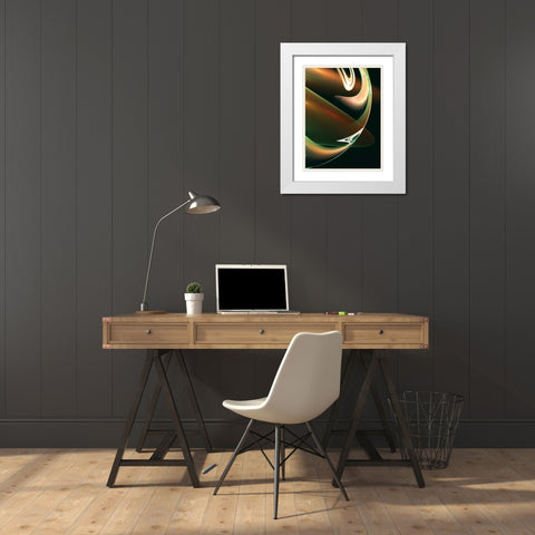 Loop the Loop I White Modern Wood Framed Art Print with Double Matting by Hausenflock, Alan
