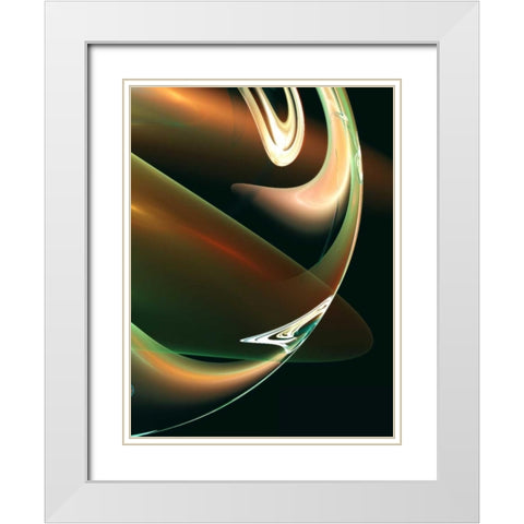 Loop the Loop I White Modern Wood Framed Art Print with Double Matting by Hausenflock, Alan