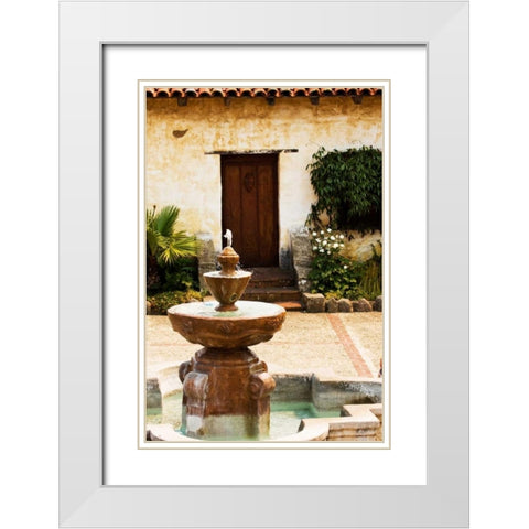 Mission Door II White Modern Wood Framed Art Print with Double Matting by Hausenflock, Alan