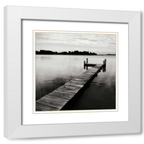 Lonely Dock VI White Modern Wood Framed Art Print with Double Matting by Hausenflock, Alan