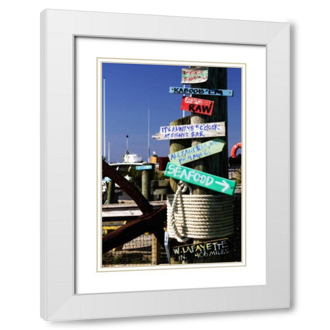 Which Way I White Modern Wood Framed Art Print with Double Matting by Hausenflock, Alan