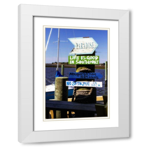 Which Way II White Modern Wood Framed Art Print with Double Matting by Hausenflock, Alan