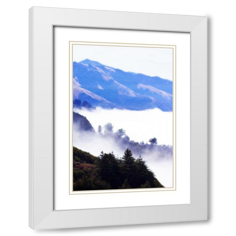 Big Sur I White Modern Wood Framed Art Print with Double Matting by Hausenflock, Alan