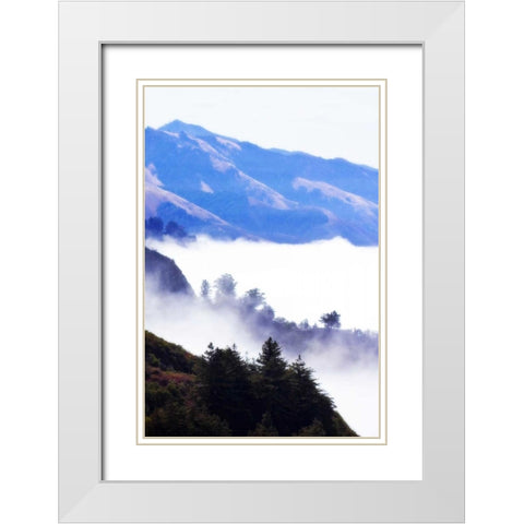 Big Sur I White Modern Wood Framed Art Print with Double Matting by Hausenflock, Alan