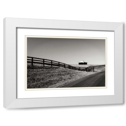 Albermarle Farm I White Modern Wood Framed Art Print with Double Matting by Hausenflock, Alan