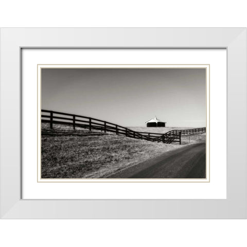 Albermarle Farm I White Modern Wood Framed Art Print with Double Matting by Hausenflock, Alan