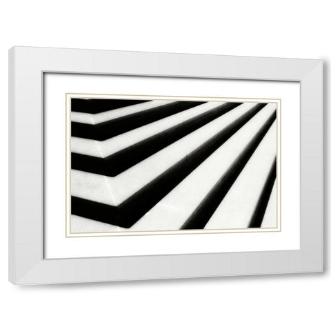 Steps and Shadows I White Modern Wood Framed Art Print with Double Matting by Hausenflock, Alan
