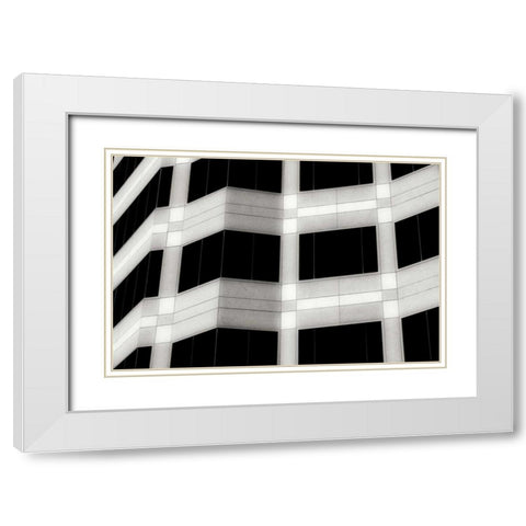 Folded Facade I White Modern Wood Framed Art Print with Double Matting by Hausenflock, Alan