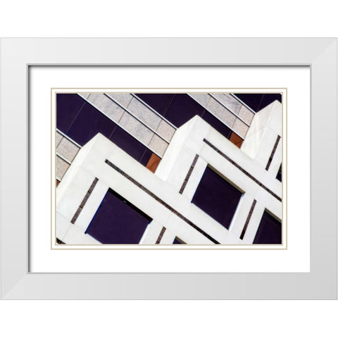 Geo Facade I White Modern Wood Framed Art Print with Double Matting by Hausenflock, Alan