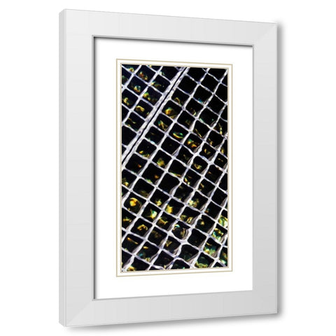 Rippled Steel II White Modern Wood Framed Art Print with Double Matting by Hausenflock, Alan